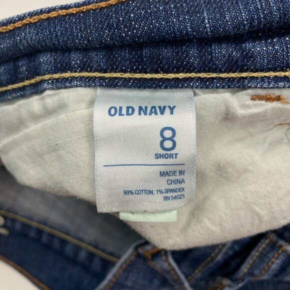 Old Navy The Sweetheart Skinny Women's size 8 Short Dark Wash Blue Denim jeans - Picture 4 of 4
